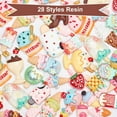 thumbnail image 3 of 56PCS Food Theme Flatbacks Resin Slime Beads 28 Styles Ice Lolly Ice Cream Resin Charms with Flatback for DIY Craft Making and Ornament Scrapbooking, 3 of 9