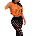 thumbnail image 3 of Sunloudy - Chaleco informal sin mangas para mujer, a la moda, con hebilla de color sólido, bolsillo, ombligo expuesto Sunloudy S M L XL, 3 of 8