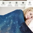 thumbnail image 3 of WERPE  Throw Blanket, Starry Night Galaxy Forest Trees Throw Blanket for Couch Sofa Bed Chair Bed Camping Travel All Seasons White, 3 of 6
