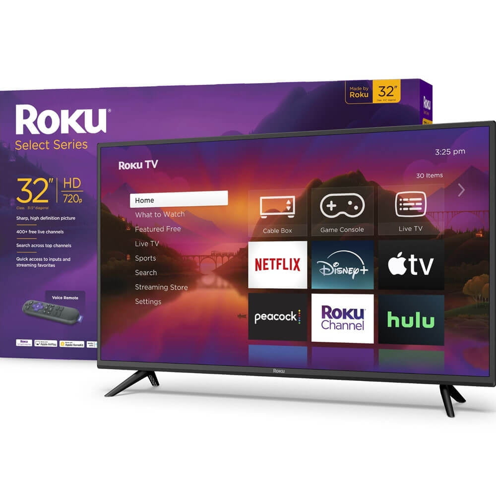Restored Roku 32 inch HD LED Select Series Smart TV 32R2B5 [Refurbished]