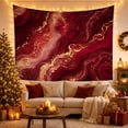 thumbnail image 3 of Abstract Marbled Stone Art with Gold Veins on Deep Red, Majestic Maximalist for Art Enthusiasts, Home Decor Wall Art, Holiday Gift, Tapestry Wall Hanging for Living Room and Bedroom, 3 of 7