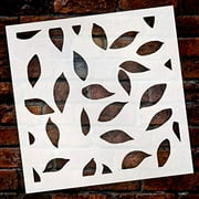 Fun with Shapes Trickling Leaf Stencil by StudioR12  Wood Sign  Reusable Mylar Template  Wall Decor  Multi Layering Art Project  Journal Art Deco  DIY Home - Choose Size 12" x 12"