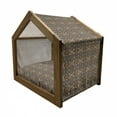 thumbnail image 2 of Aztec Pet House, Ornament with Triangle Motifs Boho Design Folkloric and Tribal, Outdoor & Indoor Portable Dog Kennel with Pillow and Cover, 5 Sizes, Multicolor, by Ambesonne, 2 of 5