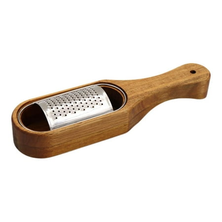 

Steel Cheese Grater with Removable Acacia Wood Collector Cheese Grater O1y1 for Butter with Vegetables Container Kitch Q4R9