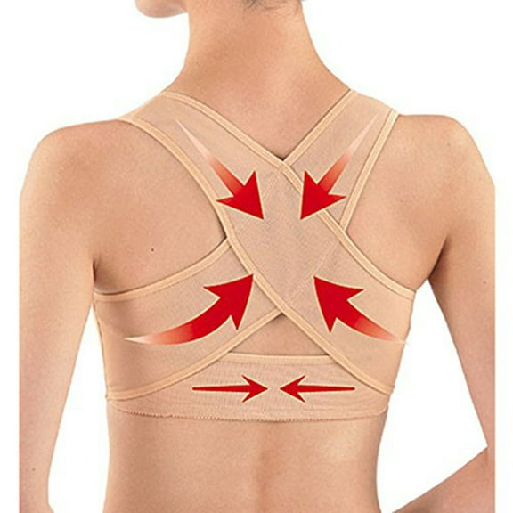 Women Back Posture Corrector: Adjustable & Breathable Upper Back Brace - Posture Support for Sitting Work & Daily Use -Size XL_11.7In
