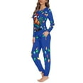 thumbnail image 2 of Suhoaziia Women Pajamas Long-Sleeve Lounge Wear Print Graphic Size S,Christmas Chicken Breathable Skin Friendly Soft Fall Clothing Polyester Nightwear Print Graphic, 2 of 5