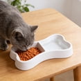 thumbnail image 6 of Bcylexb Bone-Shaped Dual-Use Pet Bowls for Cats and Dogs – Integrated Feeding and Watering with Anti-Fall Dog Bowls, Gray, 6 of 6