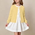 thumbnail image 4 of Iyufng Girls Eyelet Knit Cardigans Casual Long Sleeve Button Sweater, 4 of 9