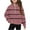 Pink, variant on Kids Sweatshirts Girls Trendy Tops with Thumb Holes 1/2 Zip up Pullover Long Sleeve Shirt with Pocket Striped Pullover