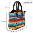 thumbnail image 3 of Mexican Serape Rivet Fashion One-Shoulder Women's Handbag Tote Bag, 3 of 6