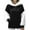 Black, variant on Christmas Sweatshirts for Women Fur Trim Fleece Hoodies Santa Coat Oversized Warm Winter Pullover With Pockets