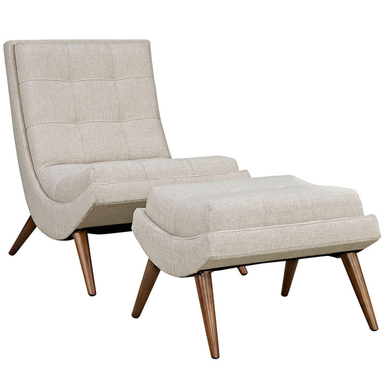 Modway Ramp Fabric Lounge Chair with Ottoman - Walmart.com