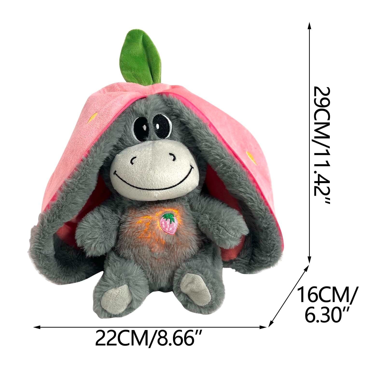 Viflosae Cute Stuffed Animal Birthday Gifts Relaxation Breathing Sleeping Toy Soft Light-Up Music Realistic Breathings Motion Sleep Aid for Women Calming Night Toys