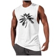 thumbnail image 1 of Tanque Deportivo de Cuello Redondo de la Impresión de la Moda Casual de los Hombres, Blusa de Poliéster sin Mangas para el Uso Diario Casual Al Aire Libre, 1 of 5