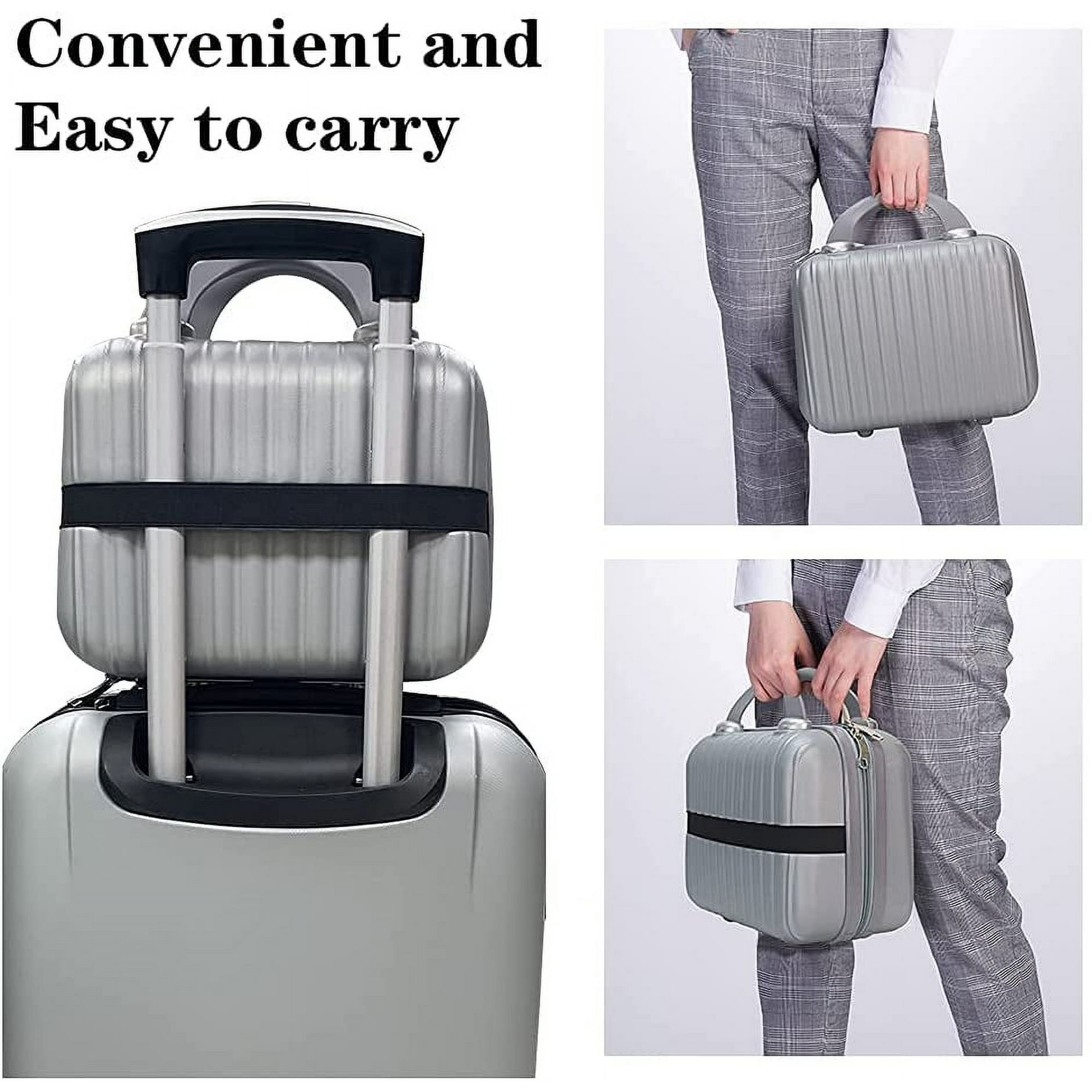 Makeup Travel Case Hard Cosmetic Organizer Bag Small Makeup Bag Box Retro Mini ABS Carrying Suitcase for Women Girls Walmart