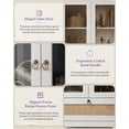 thumbnail image 2 of LAZZO 71" Arched Pantry Cabinet with Glass Door & Drawer, Storage Cupboard with Anti-Tipping Device, White, 2 of 8
