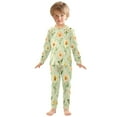 thumbnail image 3 of BZSMCE Unisex Pajama Set Snug-Fit Cotton Sleepwear Floral Mosaic Printed, 3 of 7