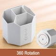 thumbnail image 5 of Gseagtia Round  Art Supply Organizer,Remote Control Holder,360 Degree Rotating,Multi-Functional Pencil Holder,5 Compartments Desktop Stationary Organizer, 5 of 5