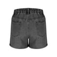 thumbnail image 5 of Women's Summer Jean Shorts Trendy Stretchy Casual High Waisted Denim Short Folded Hem Jean Shorts with Pockets, 5 of 7