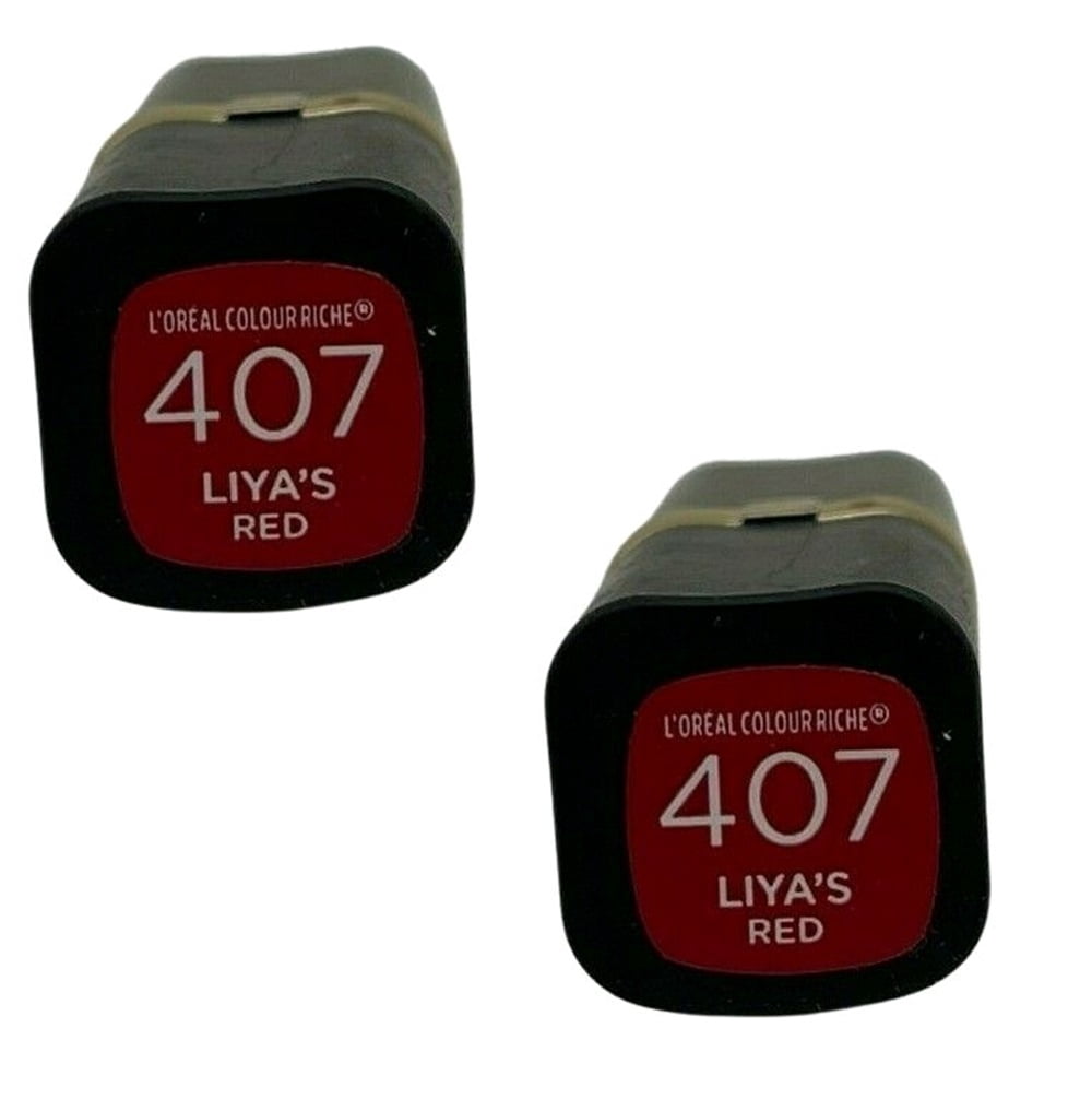 Pack of 2 L'Oreal Paris Colour Riche Collection Exclusive Lipstick, Liya's RED # 407