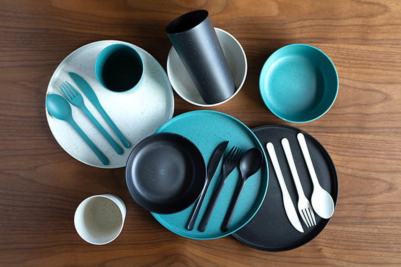 (2 pack) Mainstays 10-Inch Eco-Friendly Recycled Plastic Dinner Plate, Black