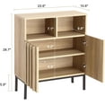 thumbnail image 2 of LinTimes Buffet Bahut avec Rangement, Armoire de Rangement Industrielle Moderne Table d'Appoint avec Panneau Cannelé Porte Pattes en Métal pour Salon, Salle à Manger, Couloir, 23.6 Pouces L x 10.6 Pouces P x 28.7 Pouces H, 2 of 7