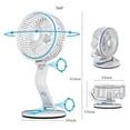 thumbnail image 2 of Ventilador Plegable Recargable Con Luz Led Portatil 360°, Ventilador Multifuncional de Carga Usb, 2 of 6
