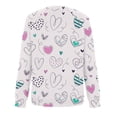 thumbnail image 5 of AOOCHASLIY Women Heart Blouse Valentine's Day Women's Casual Printed Thin Sweater Long Sleeve Round Neck Shirt/shirt, 5 of 5