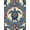 Navy Blue Coral Beige, Pattern 9, variant on Design&I 8'x10' Washable Area Rug Nautical Starfish Seashell Retro Map Ocean Themed Turtle Round Refined for Living Room, Family Extra Large Skid-Resistant Low Profile