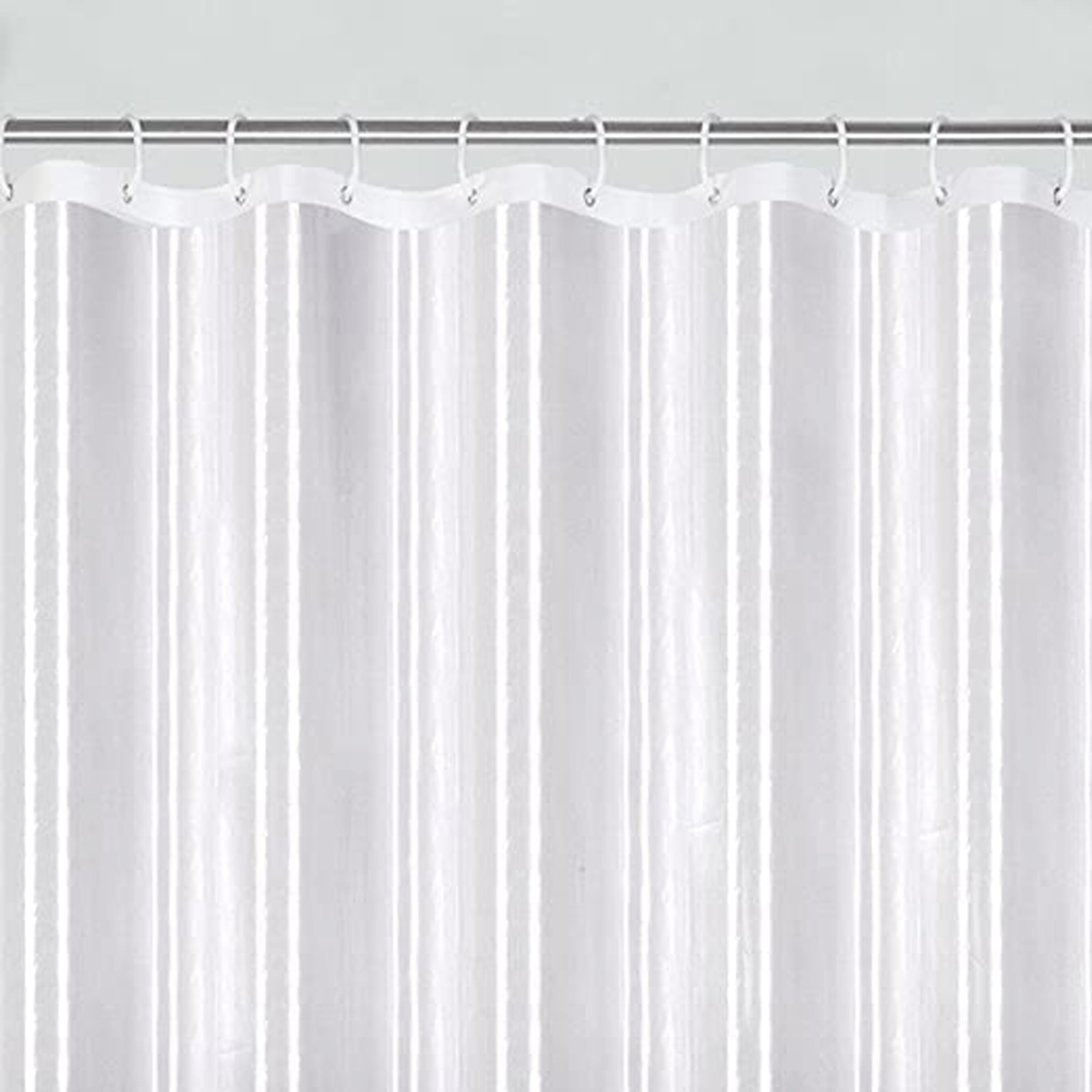 Soft NonToxic PEVA Shower Curtain Liner with and Metal