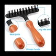 thumbnail image 4 of Carpet Restoration, Carpet Rake, Carpet Groomer Rake, Rug Rake,Hair Cleaner Suitable for Rug and Carpet,2 x comb,Black&Brown, 4 of 6
