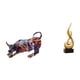 thumbnail image 1 of Figuras de toro de resina modernas, de arte coloridas, colección de esculturas de animales del Feng Shui, estatua abstracta de fuego, adorno de, 1 of 8