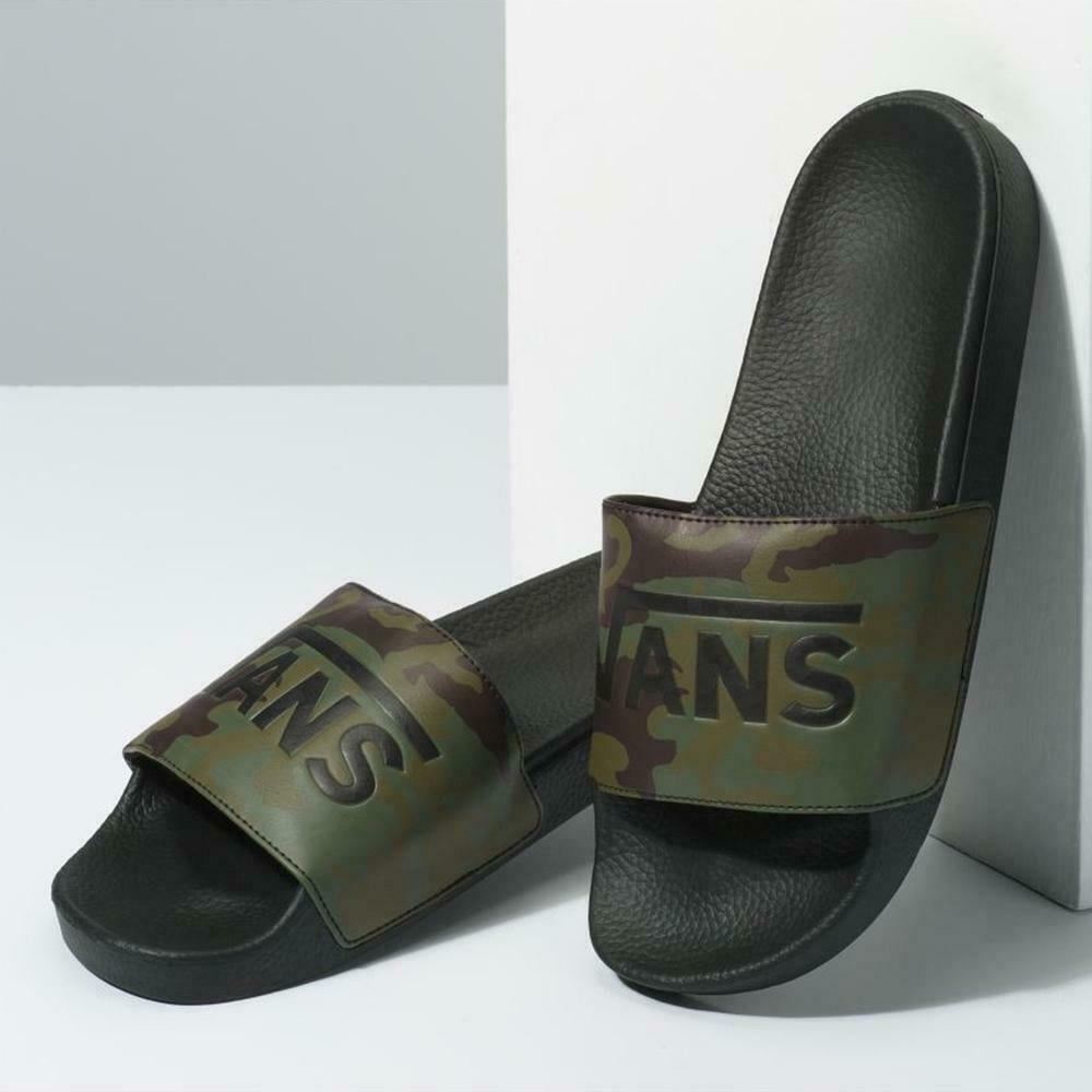 vans camo flip flops