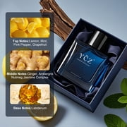 Ycz Charm Unfolds Mens Cologne (2-Pack), Marine & Oriental Woody Fragrance, Long Lasting Eau De Parfum Gift Set, 2 x 1.7 oz (Total 3.4 oz)