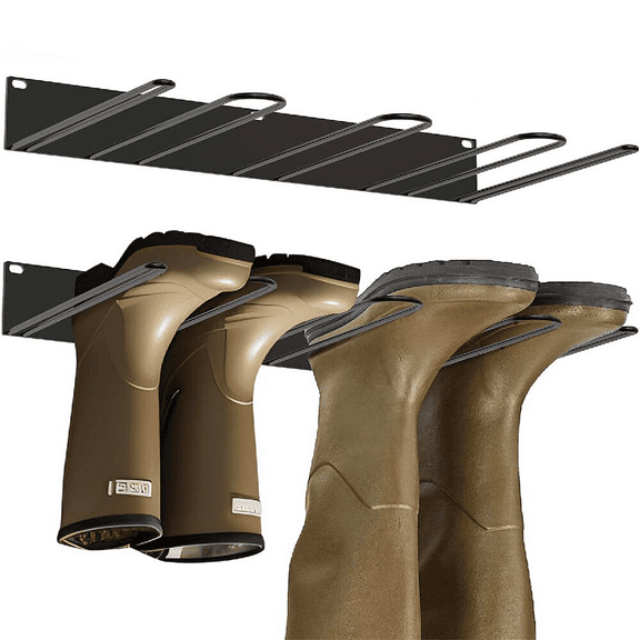 Ikerall 2-Tier Boot Rack, Metal Boot Hangers for Tall Boots and Cowboy Boots, Holds up to 4 Pairs of Shoes, 2 Count