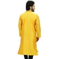 thumbnail image 5 of Atasi Men's Band Collor Yellow Kurta Dupion Full Sleeve Ethnic Shirt-Medium, 5 of 7