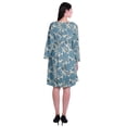 thumbnail image 4 of Moomaya Robe Courte Évasée Imprimée de Designer, Manches Longues, Tunique en Velours, Robes pour Femmes, 4 of 6
