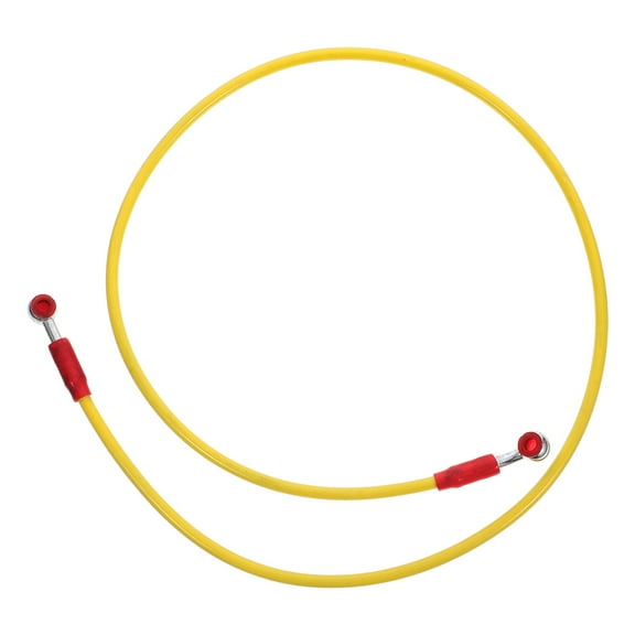 Universal Motorcycle Brake Line with Steel Wire Rubber Sleeve for Enhanced Safety and Aesthetic Yellow