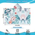 thumbnail image 2 of Pioneer Flower Floral Print Pattern Hooded Bath Towel，50"x30" for Ages 3 To 12 Kids, Quick Dry Lightweight Soft Microfiber Hood Beach Towel Cover Up for Kids, 2 of 7