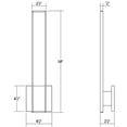 thumbnail image 2 of Sonneman 2680.25 Planes 1 Light 2-1/2" Wide Integrated Led Bathroom Sconce - Black, 2 of 3