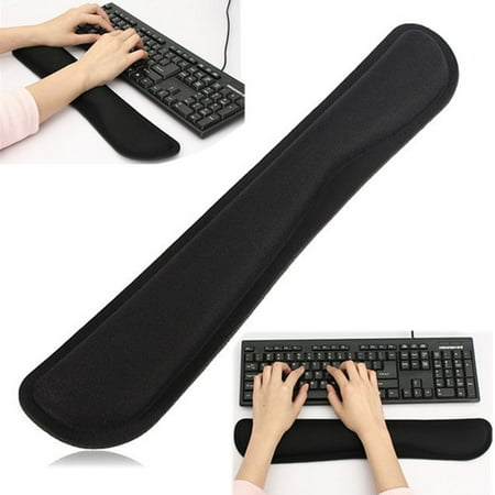Home Office PC Keyboard Hands Rest Black Gel Wrist Raised Support Cushion (Best Keyboard Wrist Support)