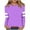 Purple, variant on Darzheoy Womens Tops Hoodless Round Neck Casual Loose Pullover Sweatshirts Lightweight Solid Color Stripped Fall Winter Long Sleeve Blouses