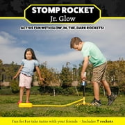 Stomp Rocket® Original Jr. Glow Rocket Launcher for Kids, Soars 100 ft, 7 Foam Rockets and Adjustable Launch Stand, Gift for Boys or Girls Age 3+