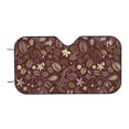 thumbnail image 4 of Uemuo Coffee and Flowers Pattern Accordion Car Windshield Sun Shade, Foldable Reflective Sun Visor for Car, Reflector Windshield Sunshade-, 4 of 7