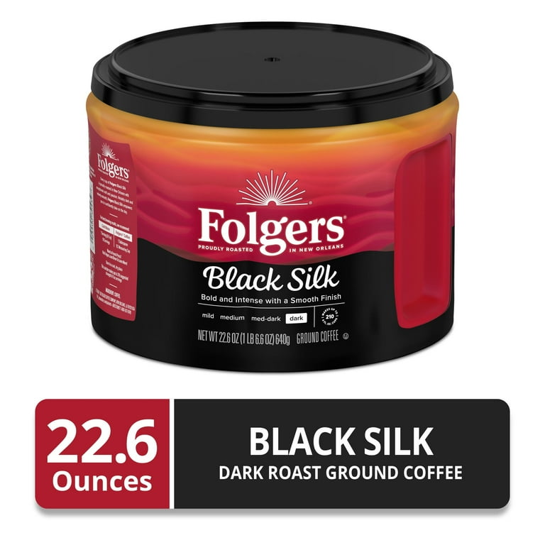Coffee, Black Silk, 22.6 oz Canister
