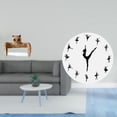 thumbnail image 2 of Soporte de papel higiénico con diseño de búho y bailarina creativa, reloj de pared con diseño de chica bailarina de ballet, organizador de fácil insta, 2 of 8