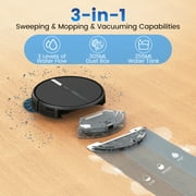 AIRROBO G60 3 in 1 Robot Vacuum and Mop Combo with Smart App&Voice Control,2 in 1 Tank for pet hair