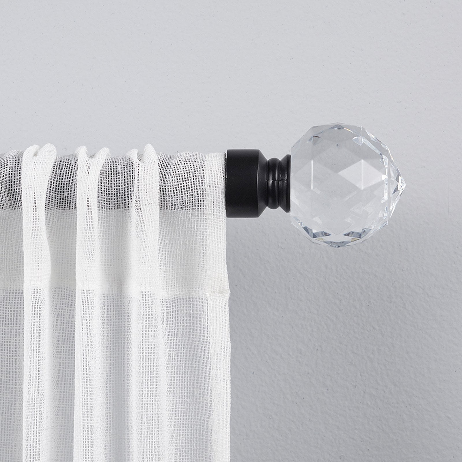 Exclusive Home Curtains 1 Crystal Ball Curtain Rod And Finial Set