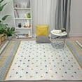 thumbnail image 2 of Alfa Rich 3x5 Gold Cream Area Rugs for Living Room Decor Cotton Washable Pet Friendly Runner, 2 of 5
