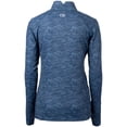thumbnail image 3 of Women's Cutter & Buck  Navy Greenville Drive Traverse Camo Stretch Quarter-Zip Pullover Top, 3 of 3